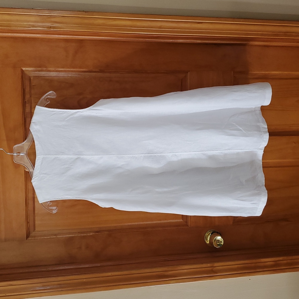 Nicole Miller New York Lined Linen Dress/Top White Sz S - Picture 5 of 8